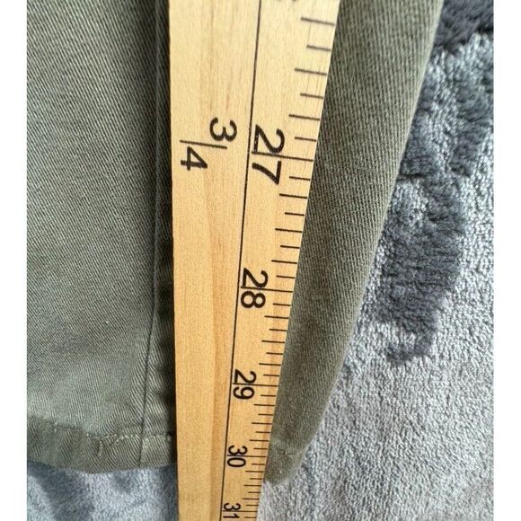 10 Speed Womens Khaki Pants sz 13/14‎ Green Wide Leg Flap Back Pockets Preppy - Picture 2 of 6